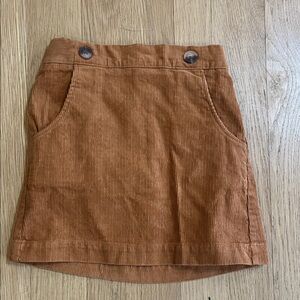 Brown Corduroy Girls Skirt
